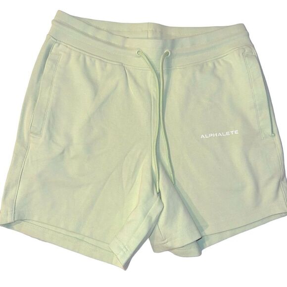 NEW Alphalete Essential Core Athletic Shorts lime green size large NWT - Picture 2 of 5